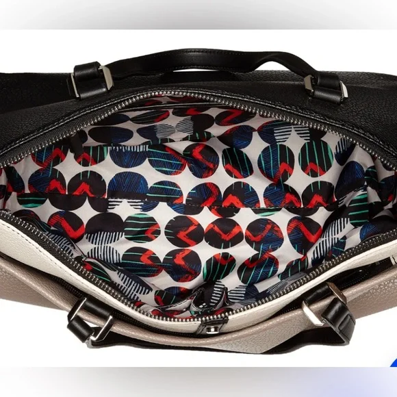 ❤️SOLD❤️ NEW Nine West Cashmere Grey Beige Black Shoulder Bag Crossbody Purse - Picture 4 of 13